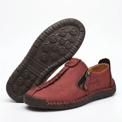 Vera™ – Hand-Stitched Slip-On Comfort Loafers | No-Bend Zipper, Wide Toe Box & All-Day Comfort