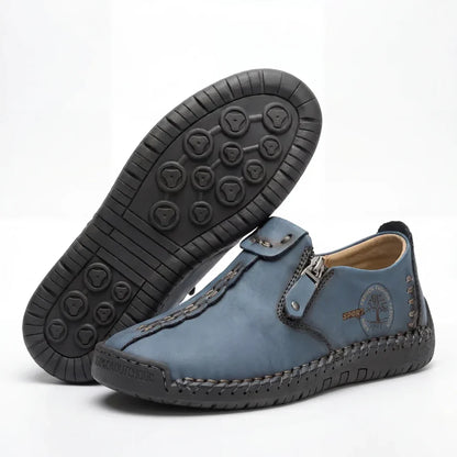 Vera™ – Hand-Stitched Slip-On Comfort Loafers | No-Bend Zipper, Wide Toe Box & All-Day Comfort