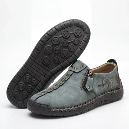 Vera™ – Hand-Stitched Slip-On Comfort Loafers | No-Bend Zipper, Wide Toe Box & All-Day Comfort