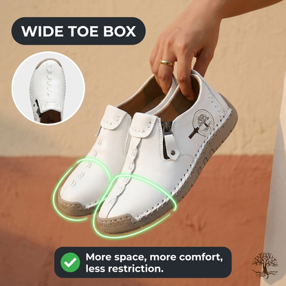 Vera™ – Hand-Stitched Slip-On Comfort Loafers | No-Bend Zipper, Wide Toe Box & All-Day Comfort